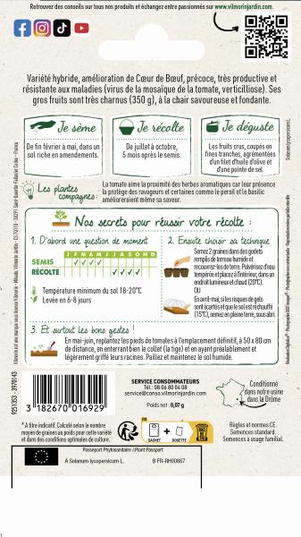Potagères - Tomate Gourmandia HF1 - Graines d'Exception - MEDIA_PACKAGING_VERSO